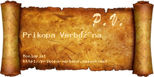Prikopa Verbéna névjegykártya