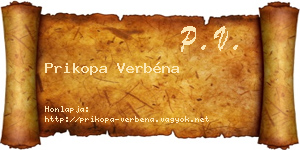 Prikopa Verbéna névjegykártya